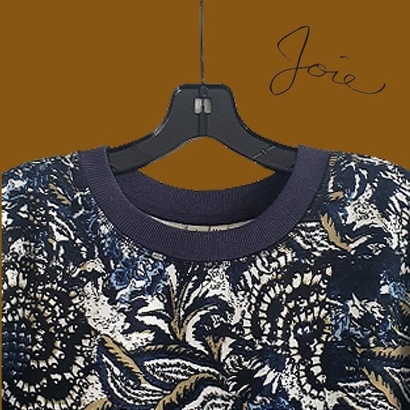 JOIE NEW CALEIGH Floral Paisley Abstract Thumb Hole Cuffs Sweatshirt - Picture 8 of 12